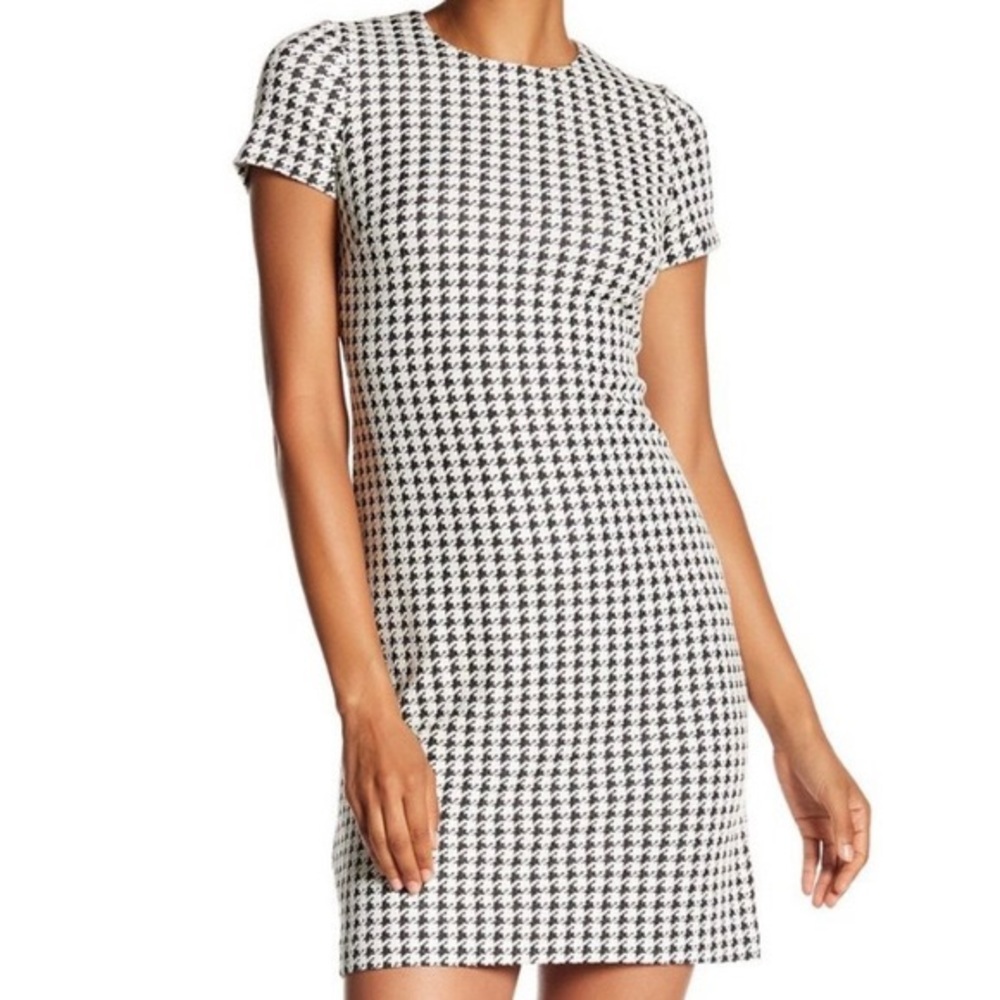 Classic houndstooth sheath dress